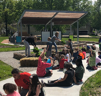 Hollis + Miller donates annual Learnscape outdoor learning environment to Sunflower Elementary